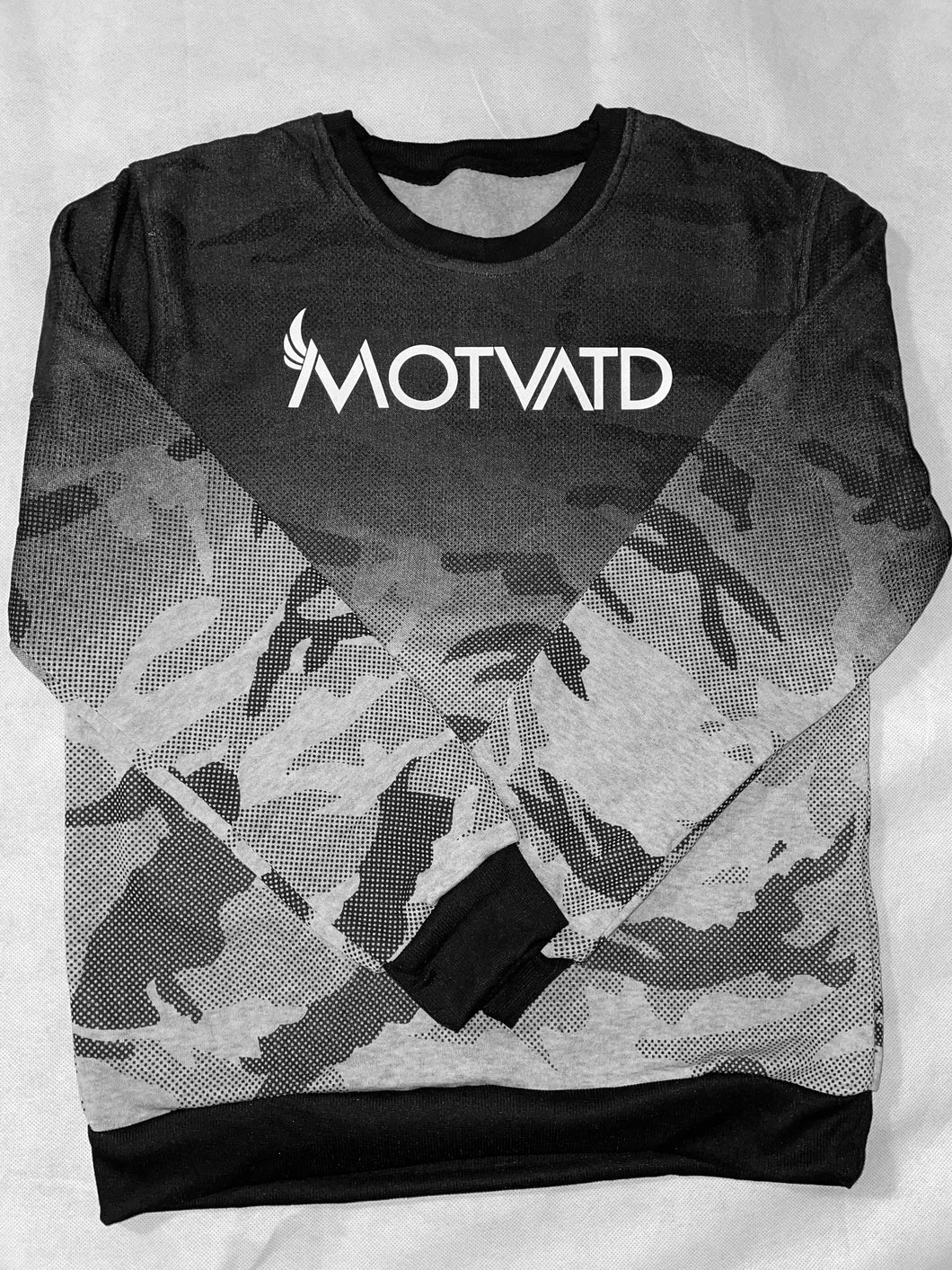 Grey Camo Print MOTVATD Sweatshirt